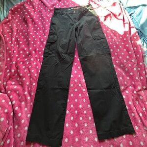 Dickies Black FLEX Work Pants with Red Logo